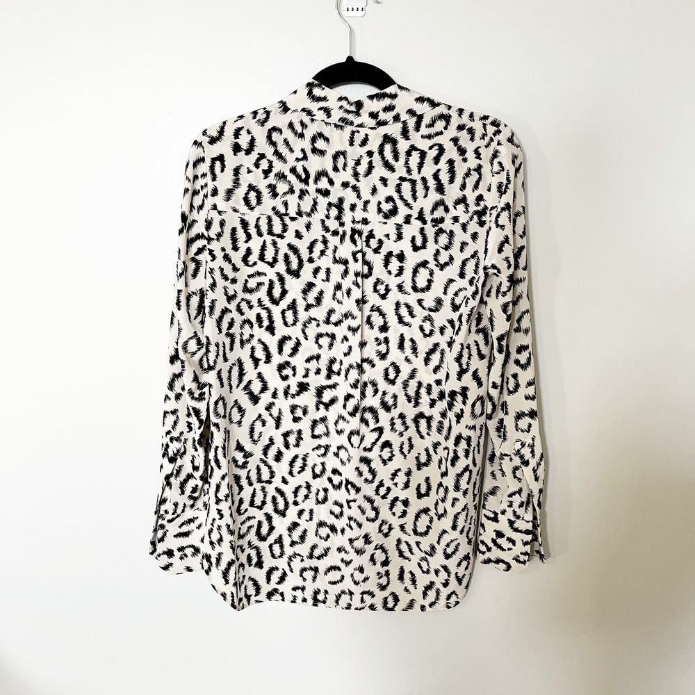 A.L.C. Emerson Leopard Printed Silk Button Down women’s size‎ 2 - Picture 3 of 8